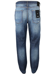 Hudson Mens Sartor Relaxed Skinny Jeans w Zipper Details M721DKO Gunner Blue