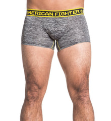 American Fighter Curtis Mens Boxer Briefs FM3887 Black Grey Neon Yellow
